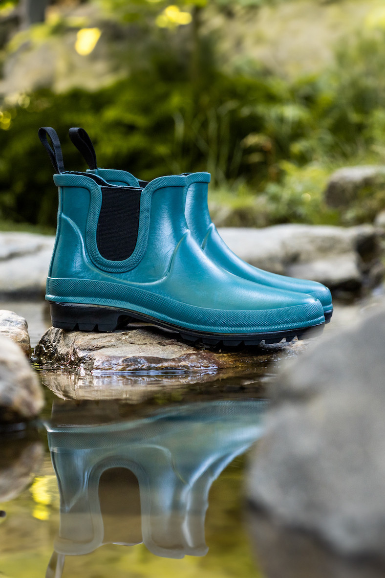 Grand Step Shoes Vickie Damen Gummistiefel Petrol Chelsea