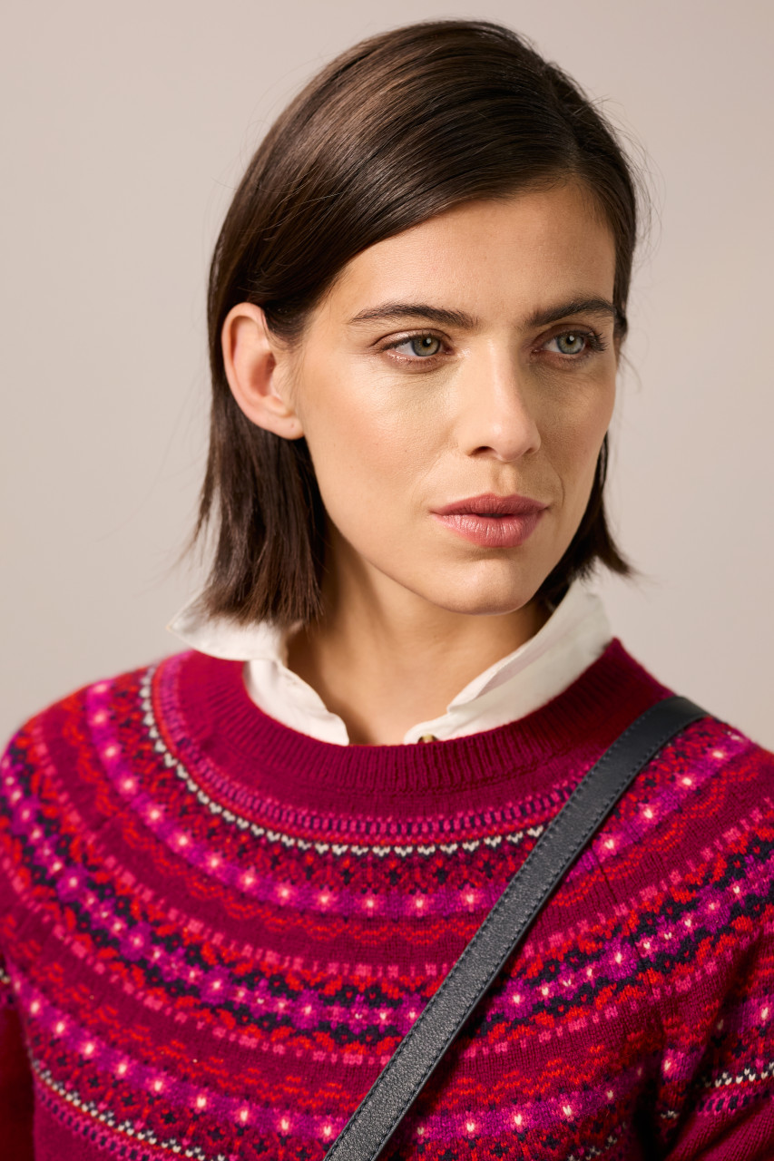 Seasalt Cornwall Pullover Seas Edge Damen Rot Blau Fairisle