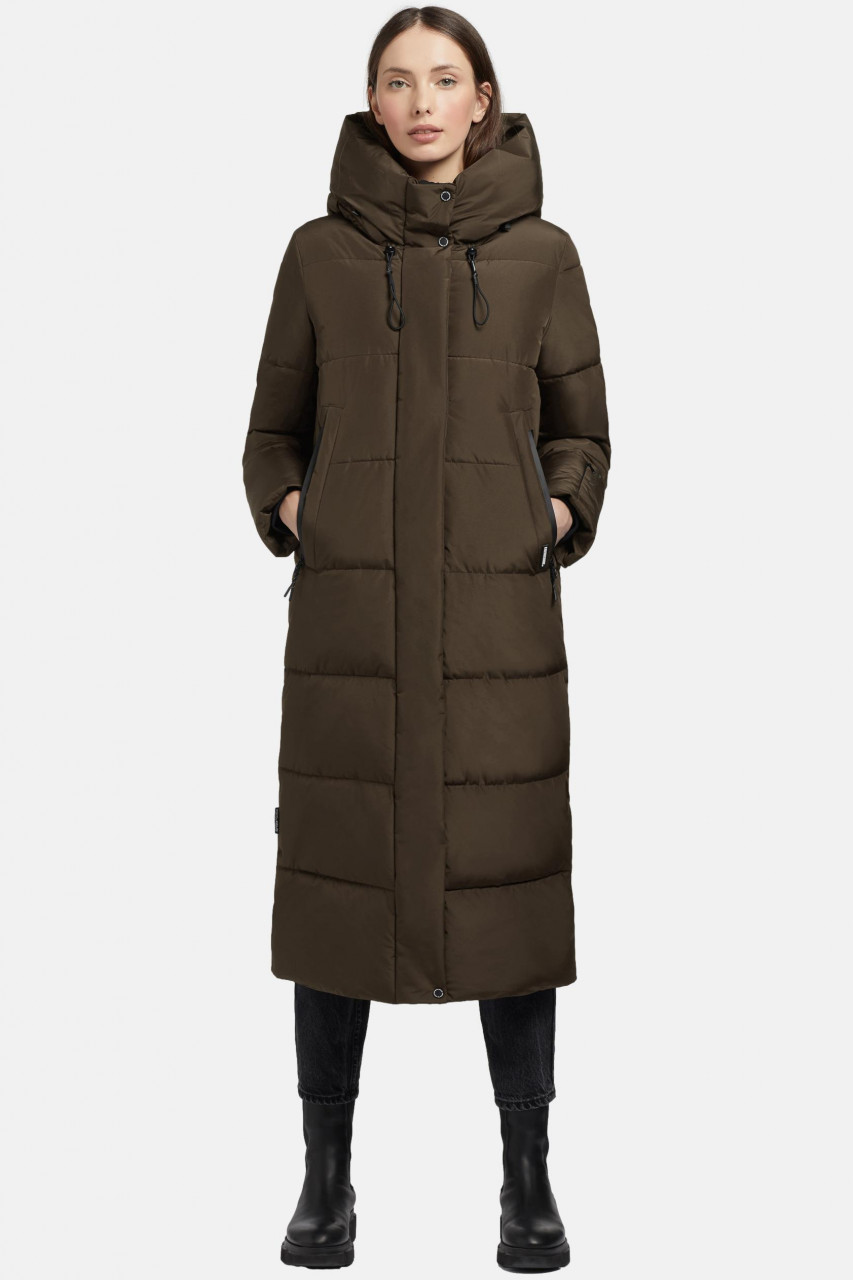 Khujo Soulani 3 Damen Wintermantel Oliv Grün