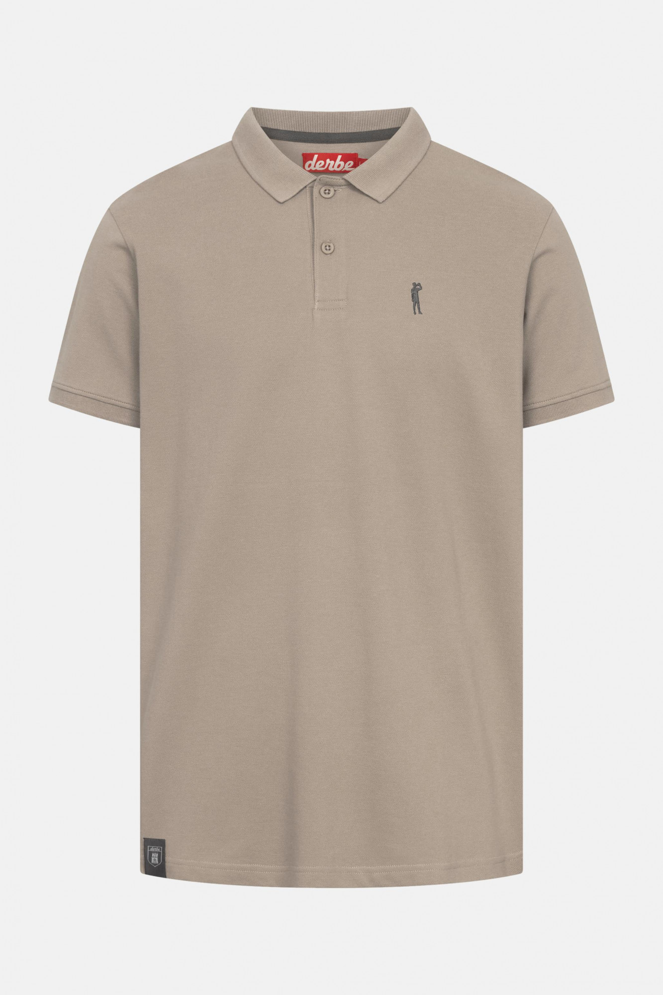 Derbe Polo Shirt Basic Kippes Herren Beige GOTS Organic