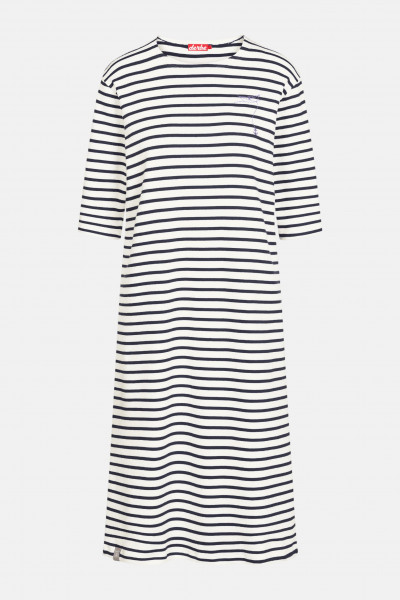 Derbe Papierschiff Damen Longshirt Kleid Striped Offwhite Navy Beige Dunkelblau Gestreift Derbe Papierschiff Damen Longshirt Kleid Striped Offwhite Navy Beige Dunkelblau Gestreift
