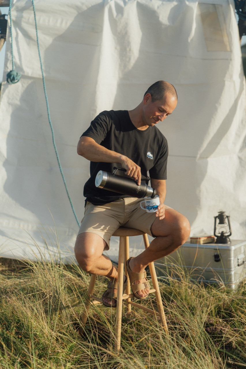 LAKOR T-Shirt Mini Ocean Camper Herren Schwarz Wohnmobil