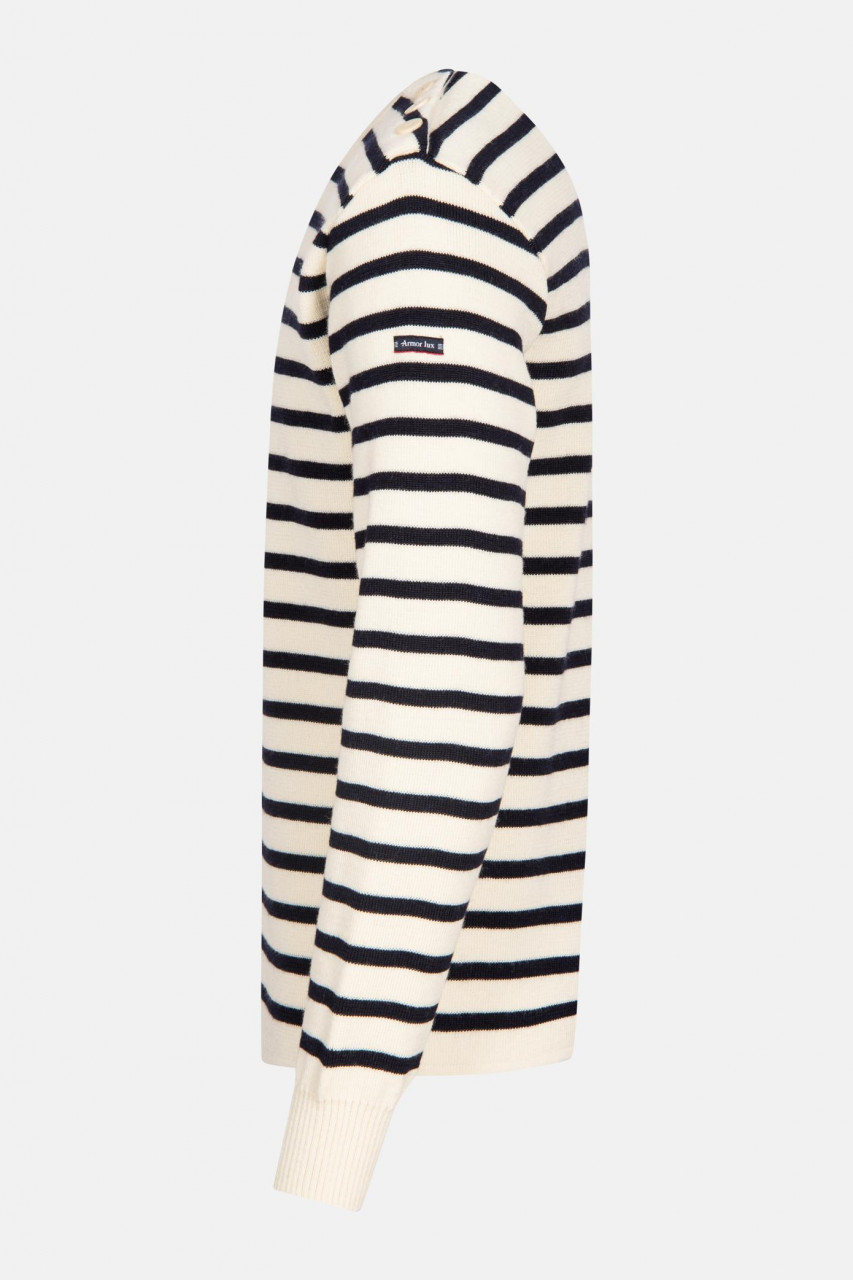 Armor Lux Pullover Fouesnant natur-marine gestreift Herren