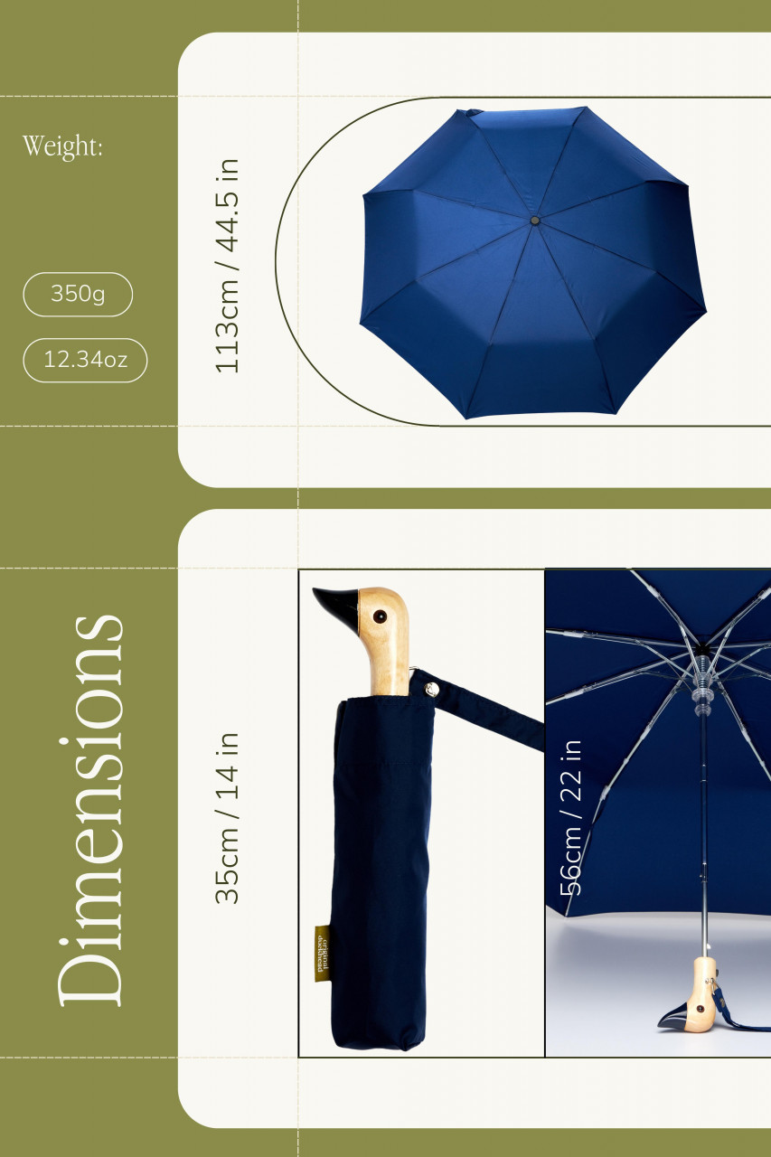 Original Duckhead Regenschirm Marine Blau