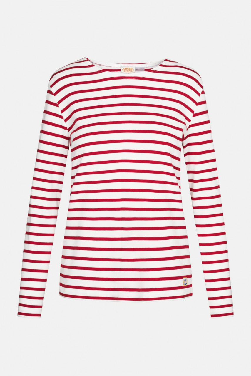 Streifenshirt Lesconil Weiß Rot Gestreift für Damen von Armor Lux