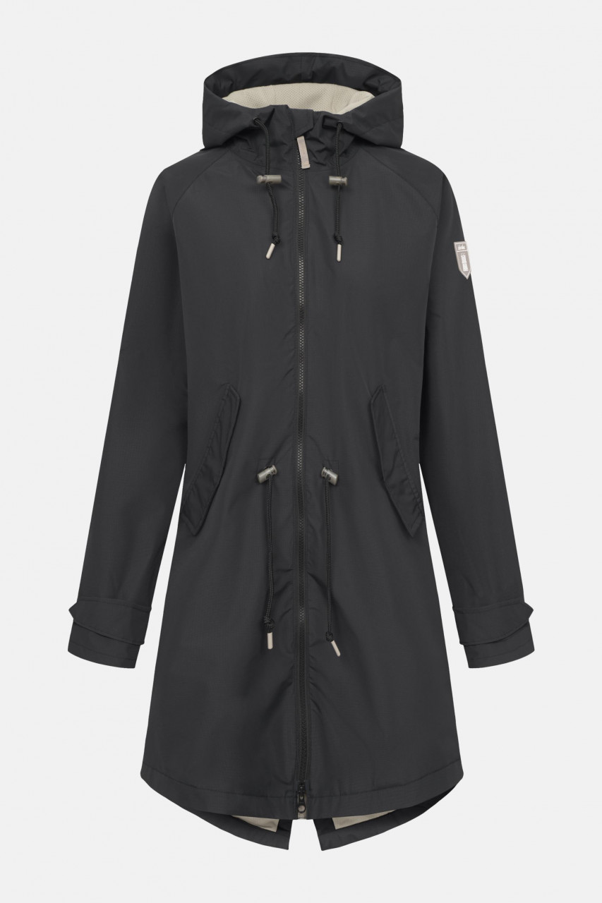 Derbe Regenjacke Ripby Damen Schwarz Ripstop