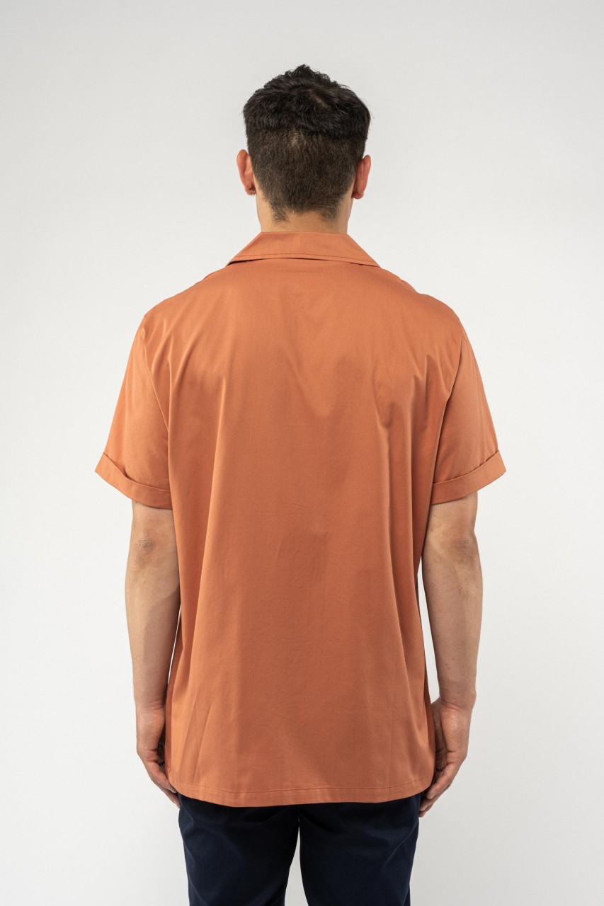 MELA Mohan Herren Hemd Coral Orange Koralle