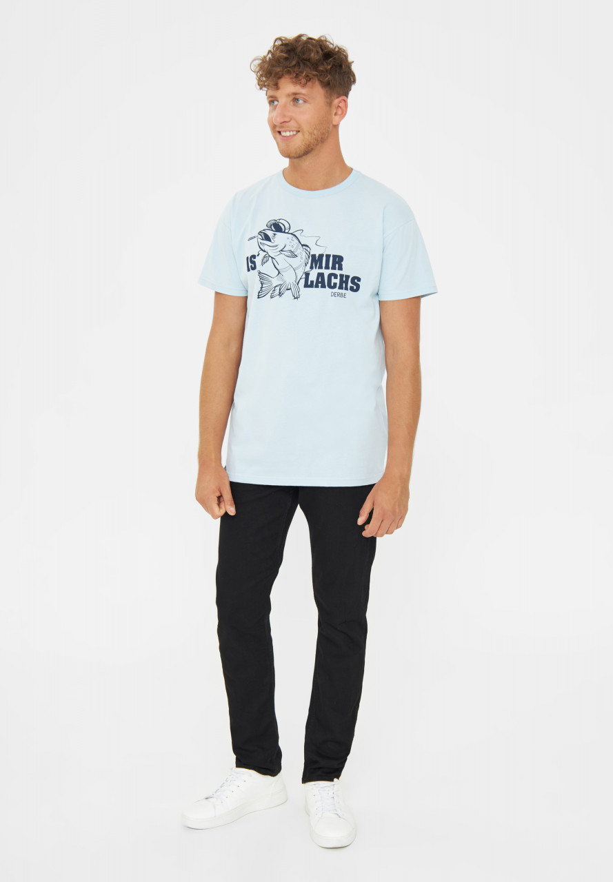 Derbe T-Shirt Is mir Lachs Herren Hellblau