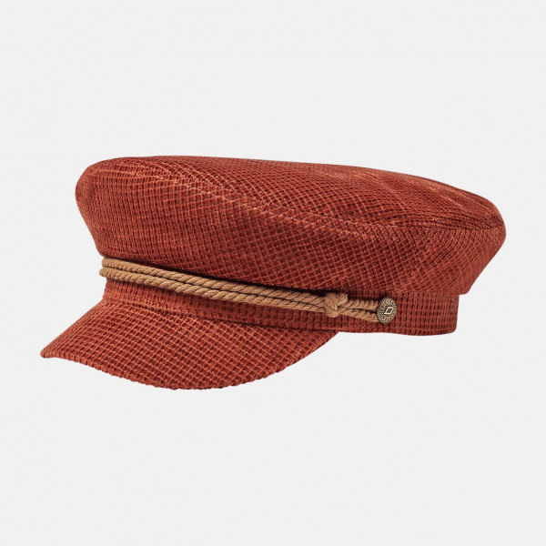 Brixton Fiddler Cap Elbsegler Burnt Henna Rost Rot Braun Waffel Cord