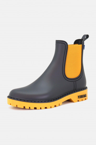 Verbenas Gummistiefel Gaudi Mate Damen Schwarz Gelb