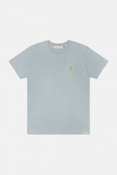 RVLT Herren T-Shirt Hellblau Palme