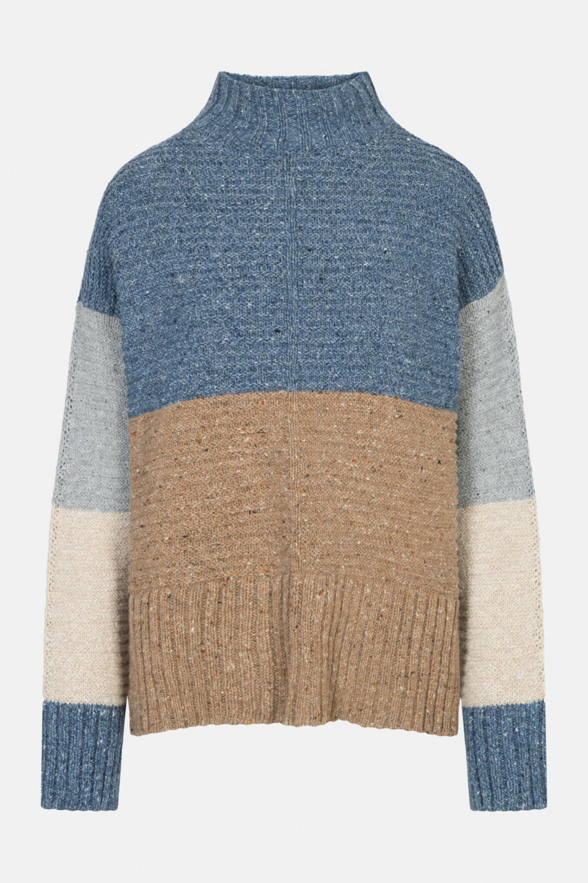 IrelandsEye Pullover Iris Damen Pullover Mehrfarbig Blau Beige Braun
