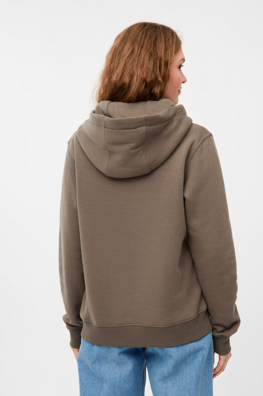 Derbe Hoodie Moinmoin Damen Braun Kapuzenpullover GOTS