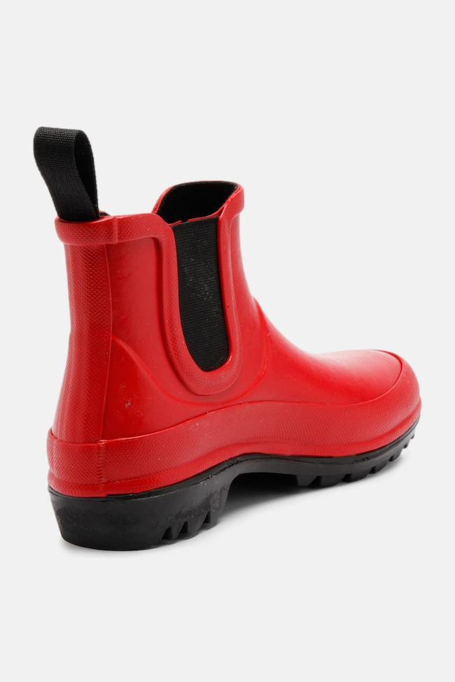 Grand Step Shoes Vickie Damen Gummistiefel Rot Chelsea