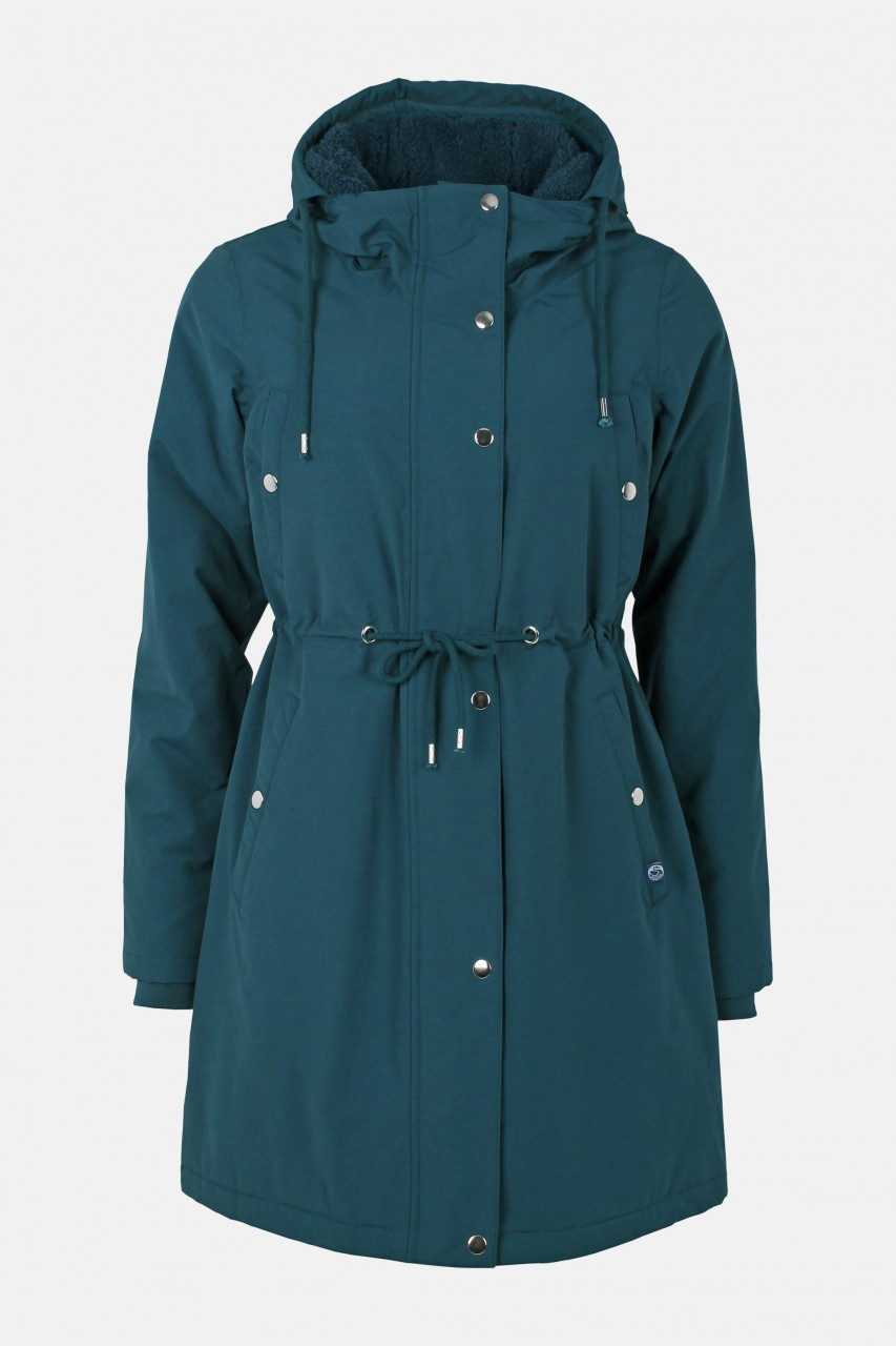 Danefae Danenora Damen Winter Parka Dusty Blue Blau Petrol