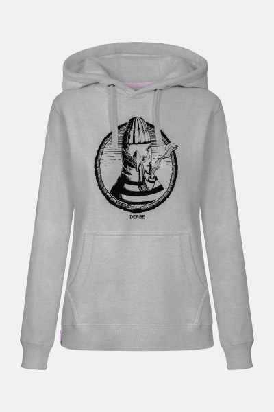Derbe Matrosenmöwe Damen Hoodie Grey Melange Grau Kapuzenpullover Nachhaltig