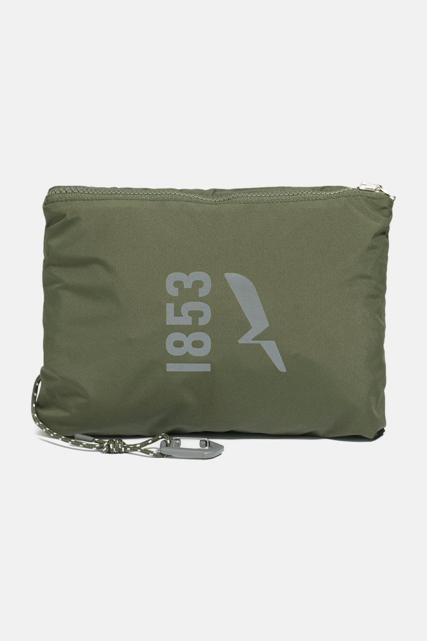 Aigle Regenjacke Oliv Grün Langer Parka Packbar