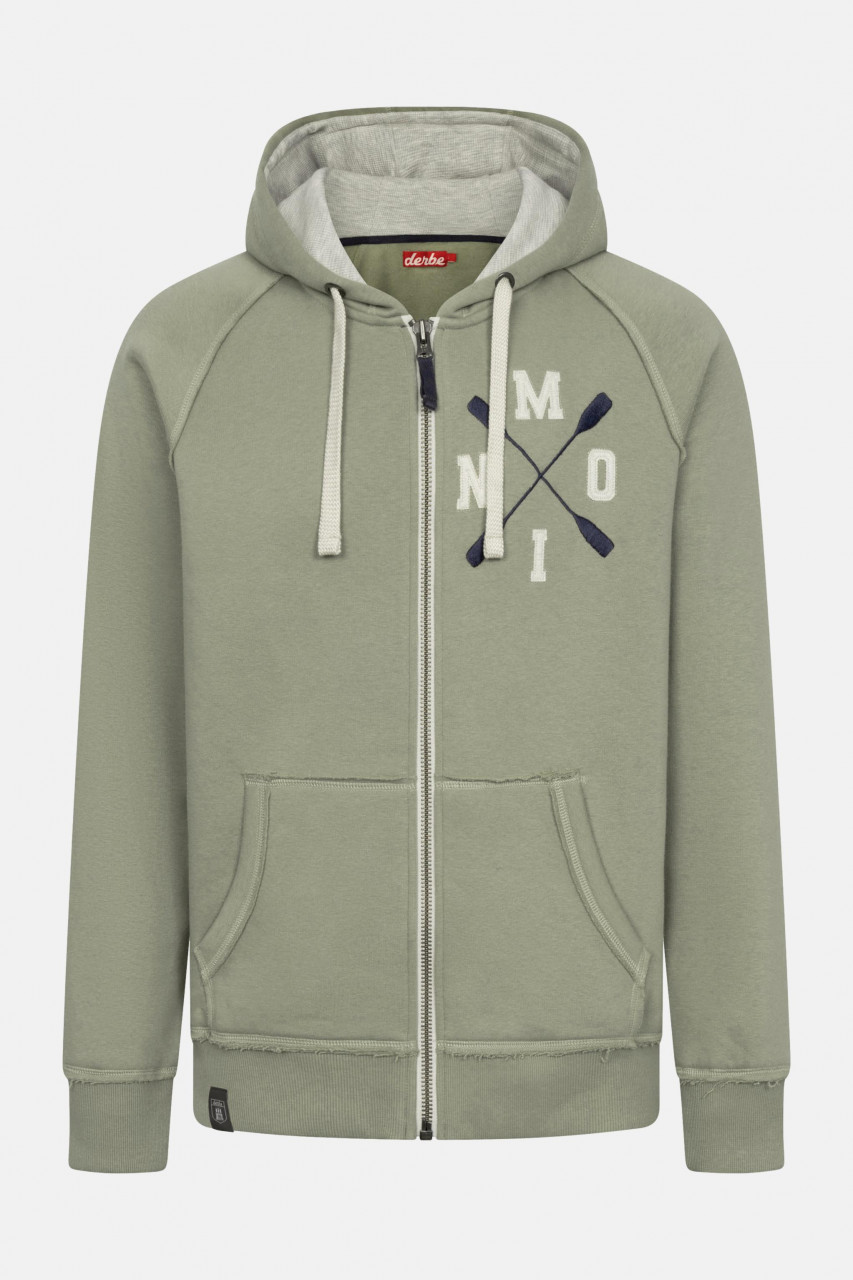 Derbe Sweatjacke Moin X Herren Oliv Grün Zip Hoodie GOTS