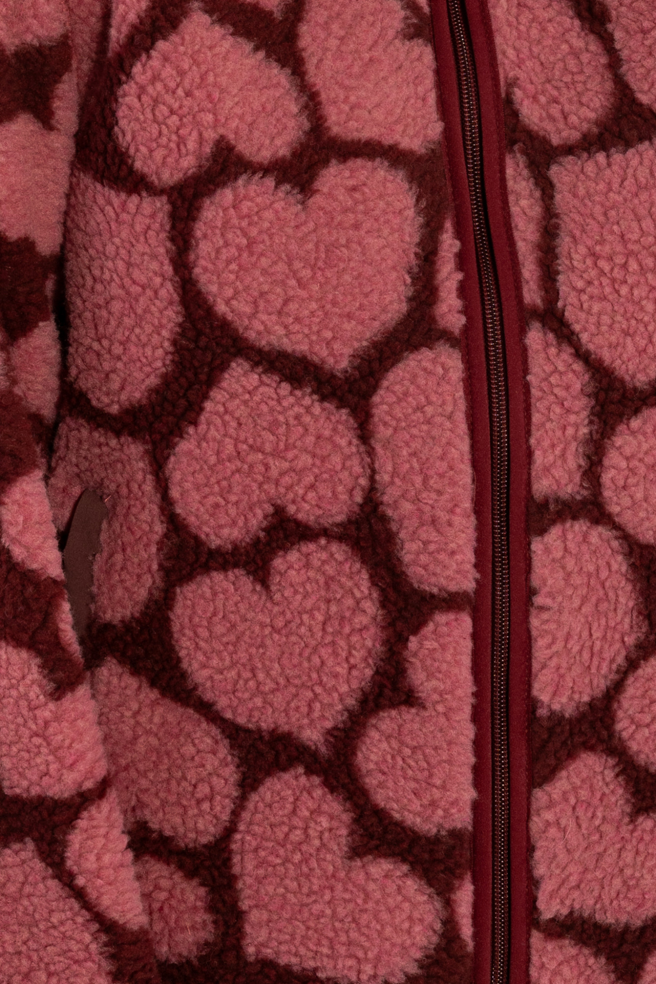 Danefae Danelabrador Fleecejacke Rot Rosa Herzen