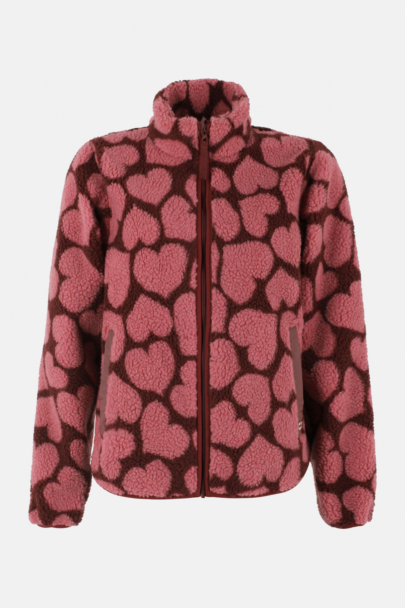 Danefae Danelabrador Fleecejacke Rot Rosa Herzen