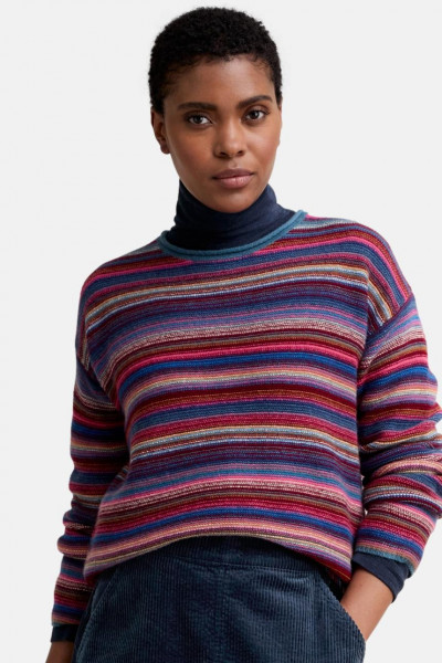 Seasalt Cornwall Fruity Jumper Starling Damen Pullover Gestreift Rot Blau Pink Seasalt Cornwall Fruity Jumper Starling Damen Pullover Gestreift Rot Blau Pink
