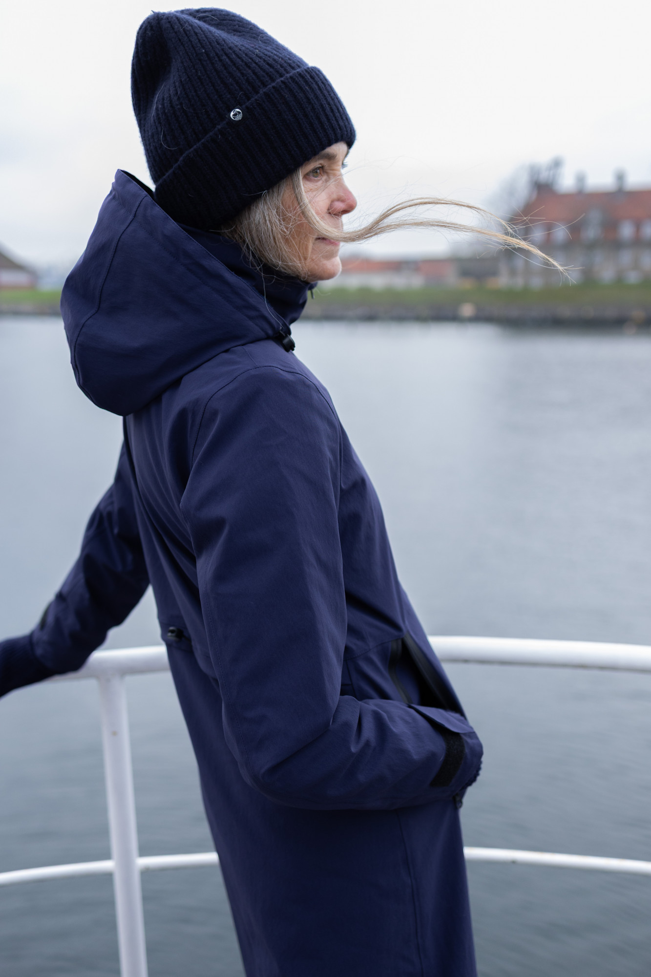 Danefae Wintermantel Danesandur Damen Navy Dunkelblau