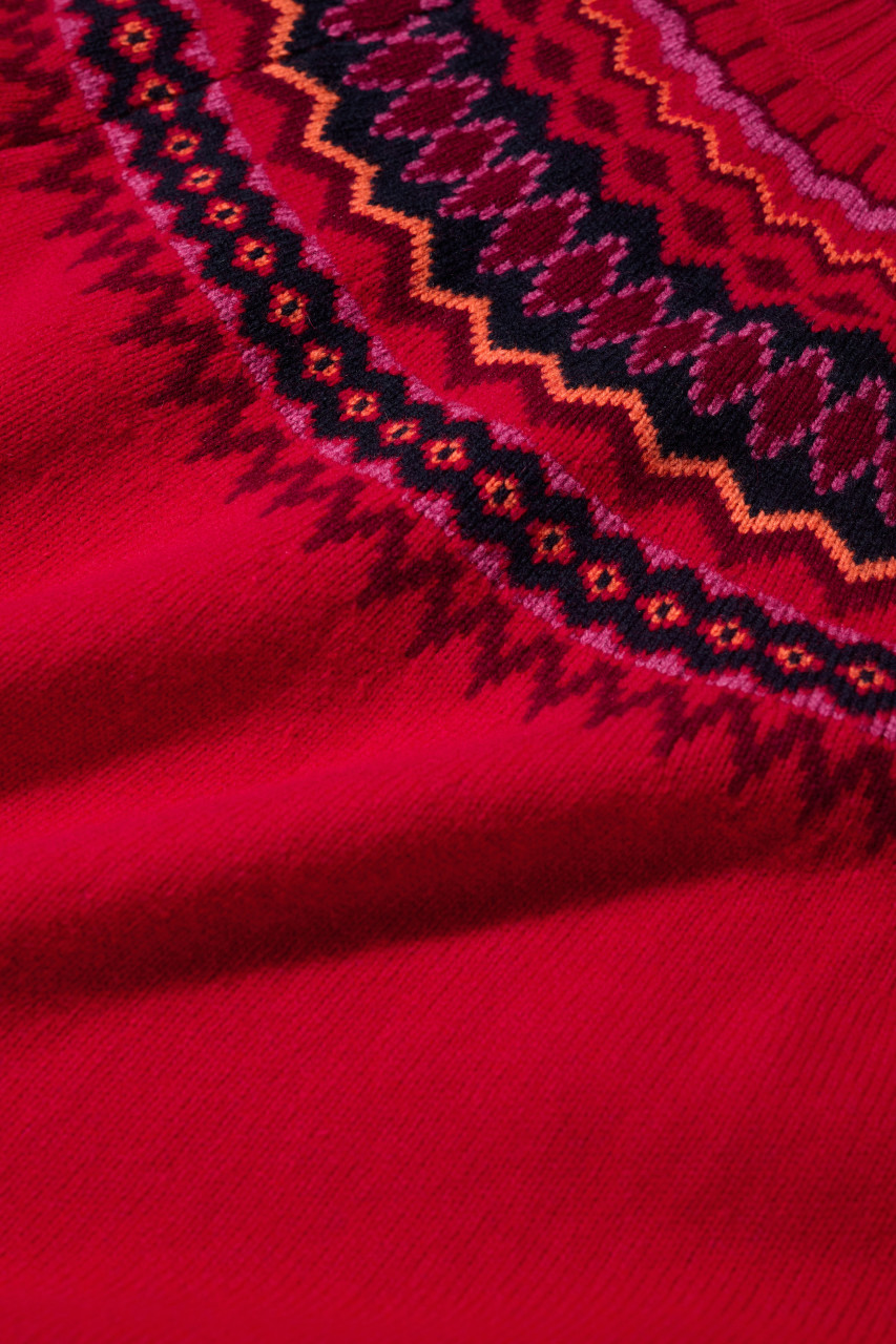 Seasalt Cornwall Pullover Gurnards Head Rot Blau Fairisle