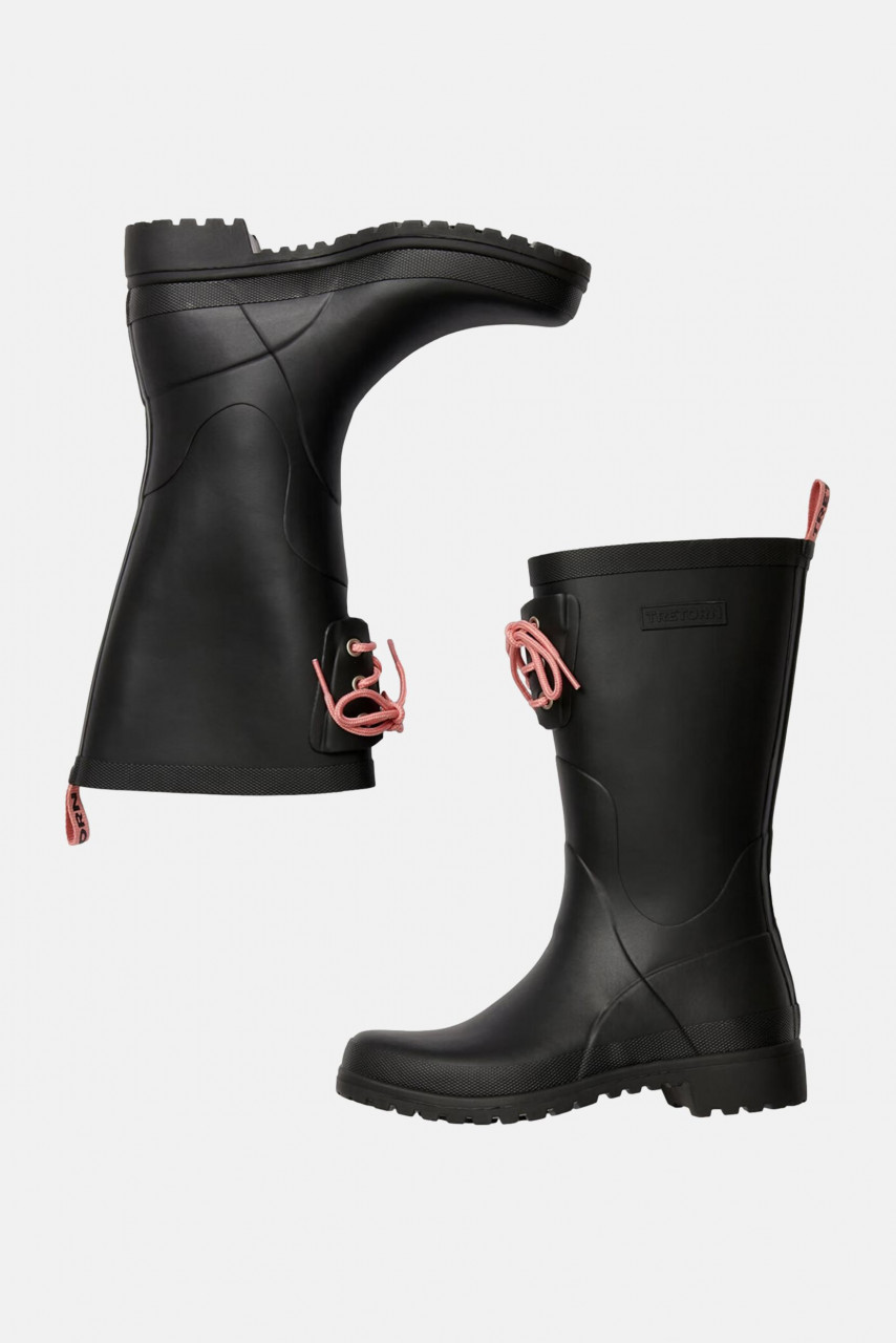 Tretorn Gummistiefel Skanor Schwarz Rosa Halbhoch