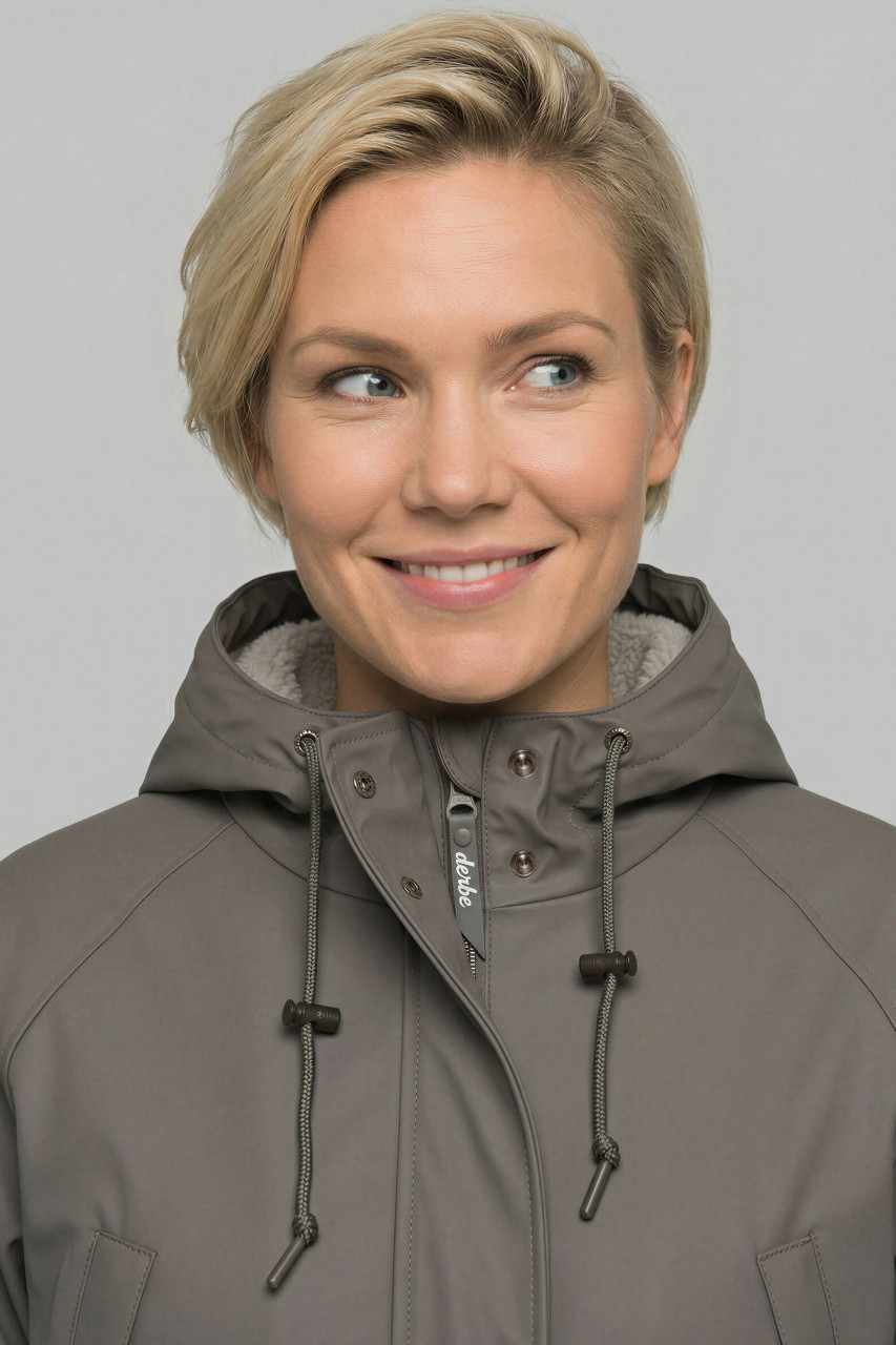 Derbe Regenjacke Friese Tildaholm Damen Braun Gefüttert