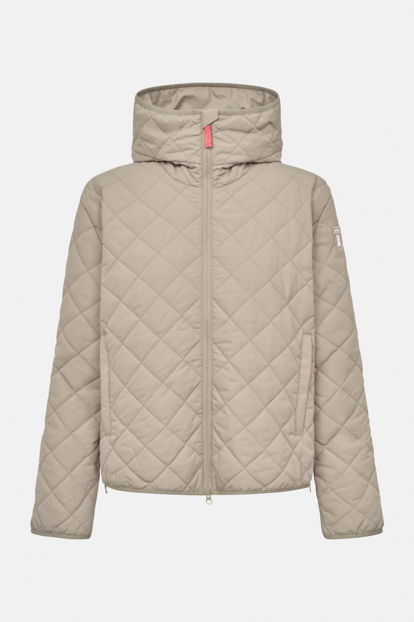 Derbe Übergangsjacke Quiltby Short Damen Cobblestone Beige Steppjacke