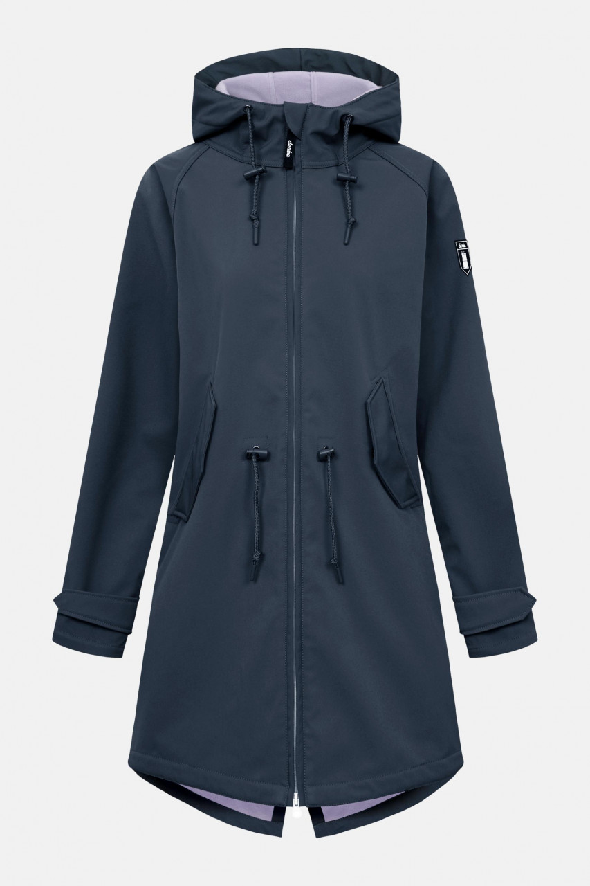 Derbe Softshelljacke Island Friese Damen Dunkelblau Nachhaltig