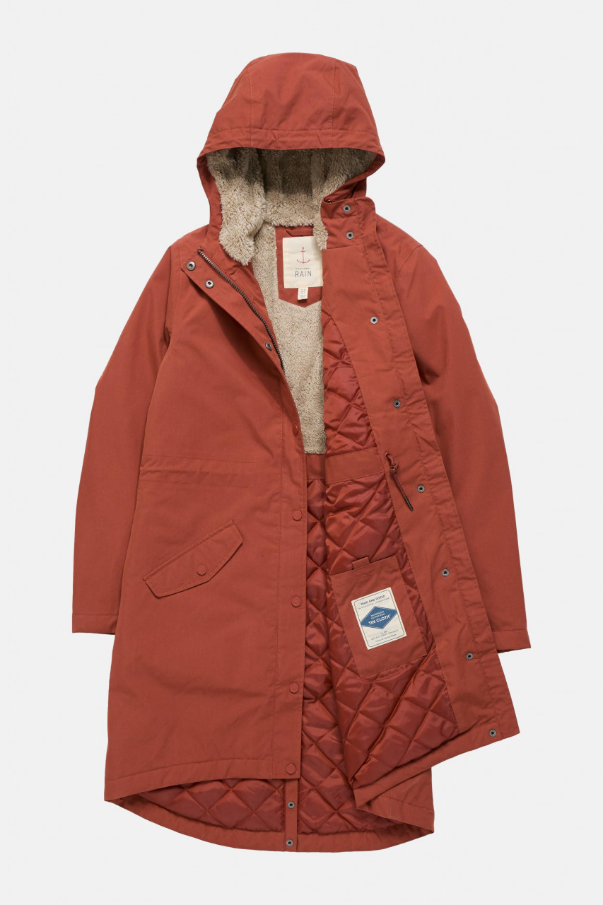 Seasalt Cornwall Regenjacke Plant Hunter Damen Braun Orange Hazel Winterjacke