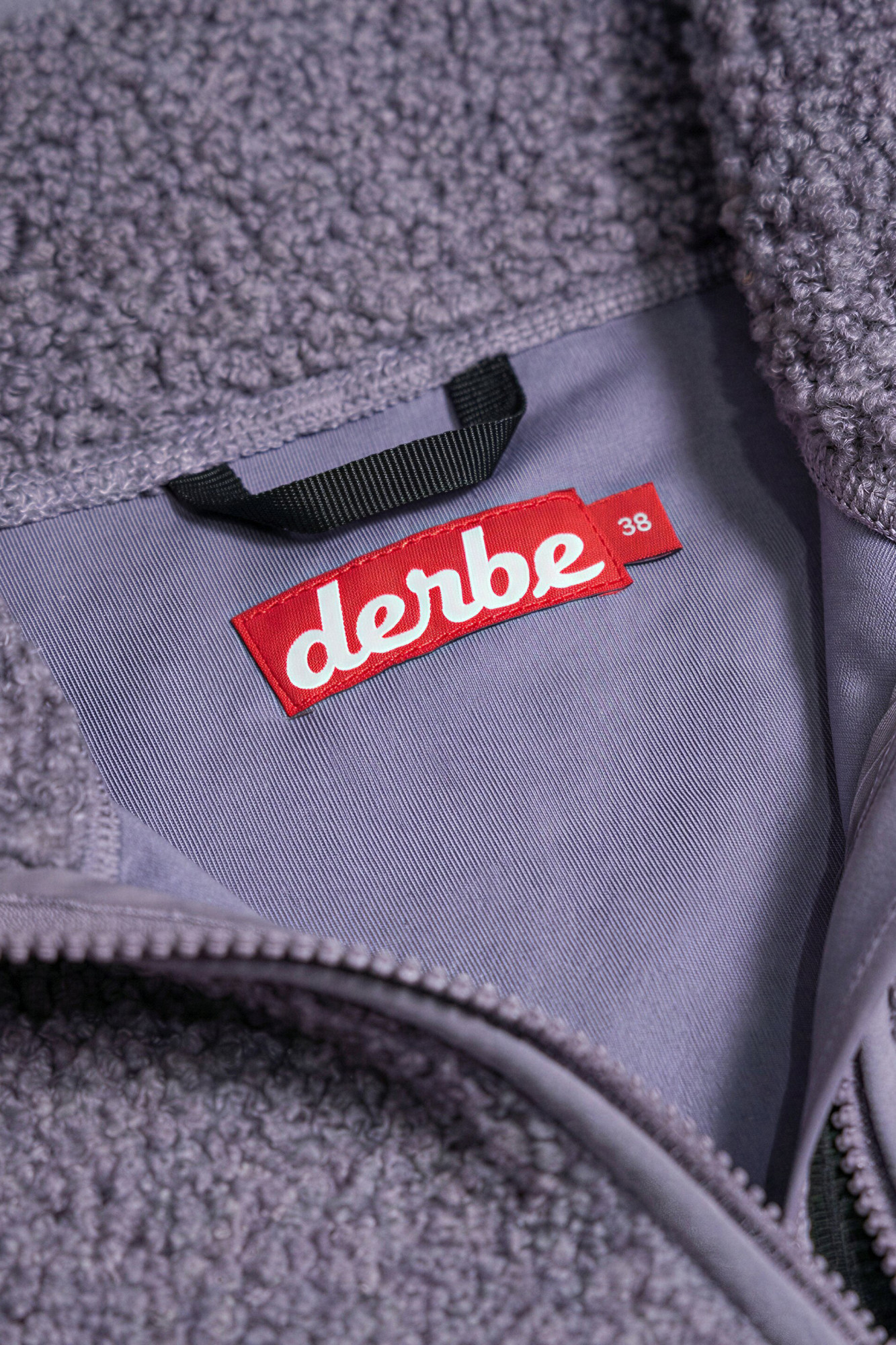 Derbe Damen Fleecejacke Kuschelby Lila Grau Teddy