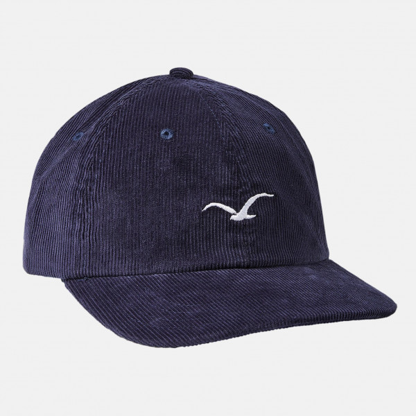 Cleptomanicx Möwe Cord Snapback Cap Dunkelblau