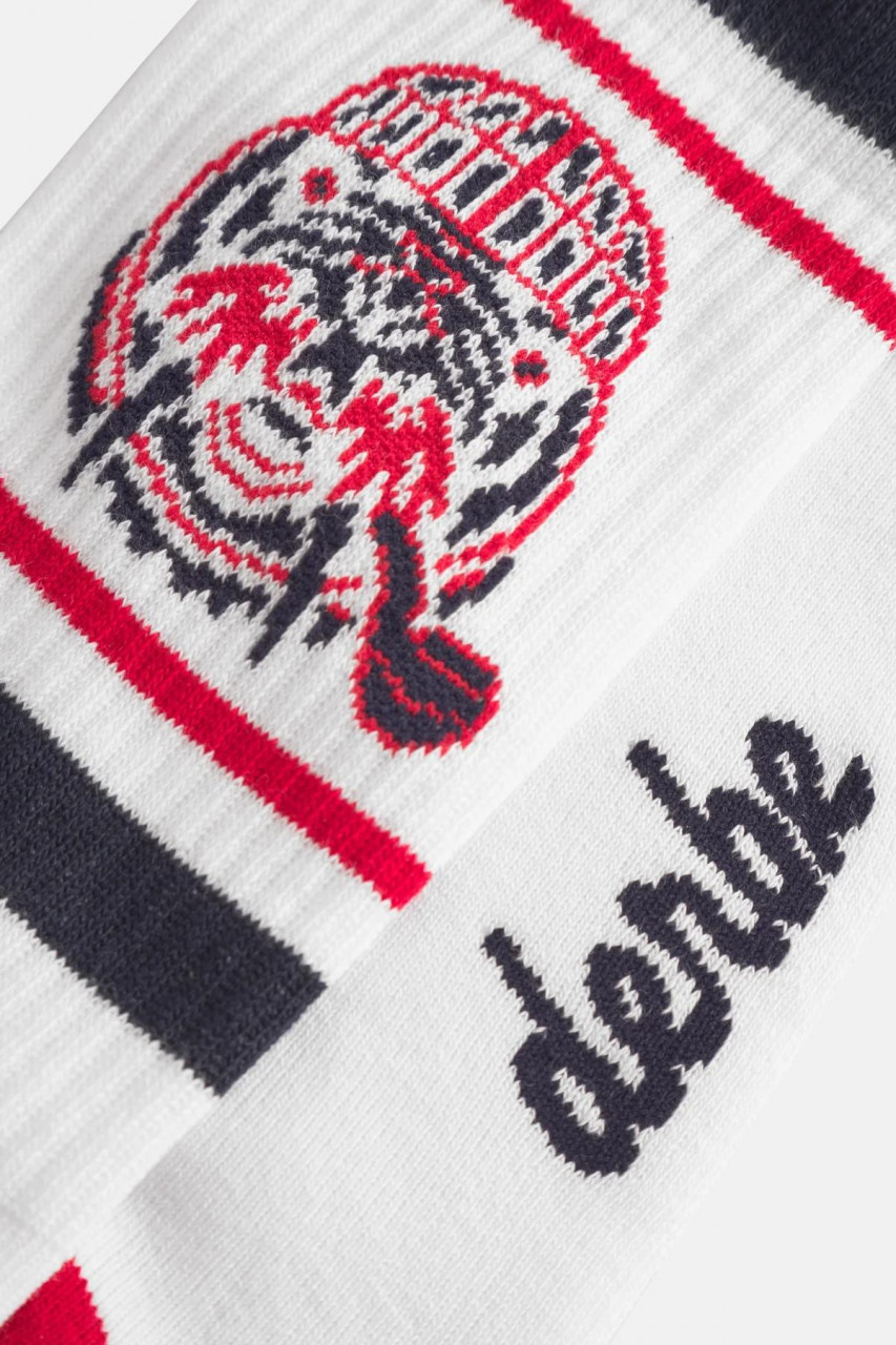 Derbe College Walross Socken Unisex Rot Schwarz Weiß