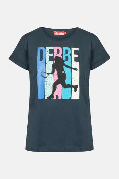 kk Derbe Tennis Damen T-Shirt Navy Dunkelblau Derbe Tennis Damen T-Shirt Navy Dunkelblau