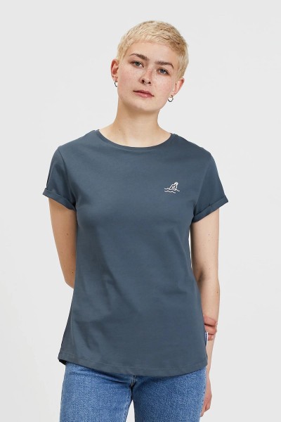 Hafendieb Flaschenpost Charcoal Frauen T-Shirt Graublau