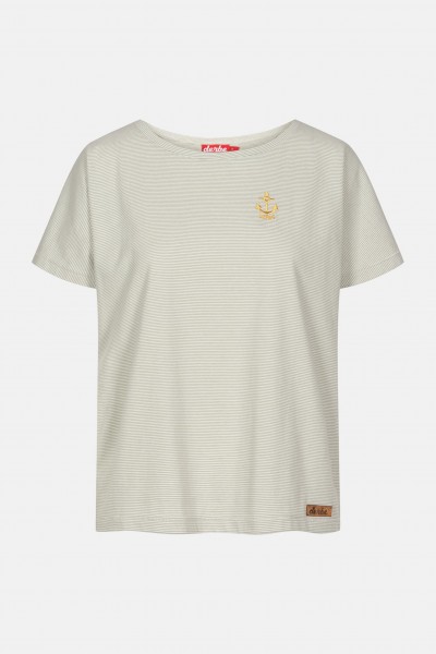 Derbe Golden Anchor Damen T-Shirt Lily Pad Grün Streifen
