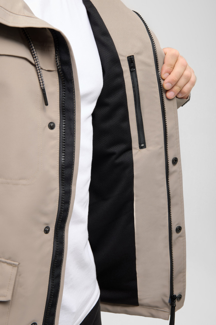 Derbe Regenjacke Phoeby Dog Herren Beige Hundejacke