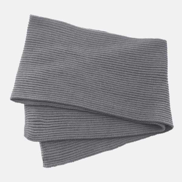 Strickschal Rippstrick Merino Grau für Unisex von Hanseheld