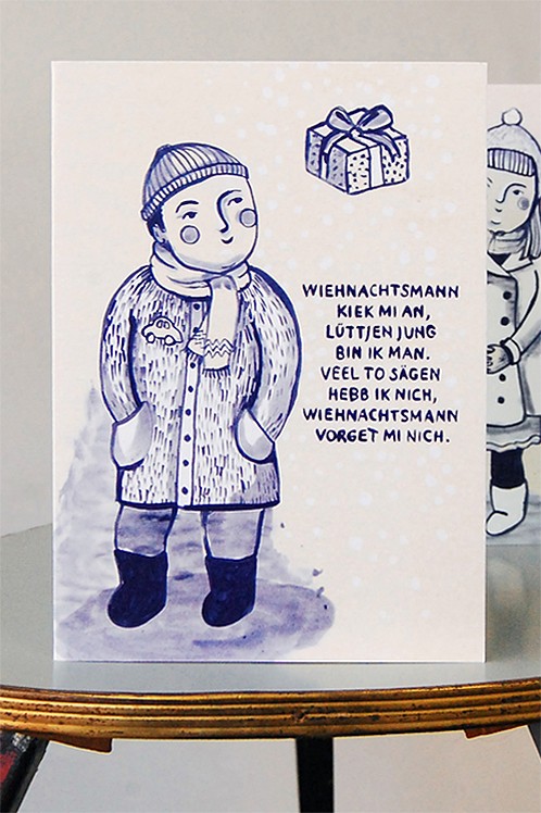 Weihnachtskarte, Lüttjen Jung