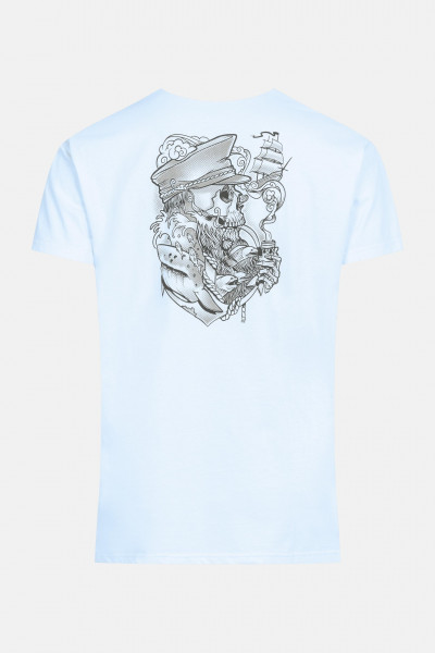Derbe Kapitän Skull Herren Shirt Wan Blue Hellblau