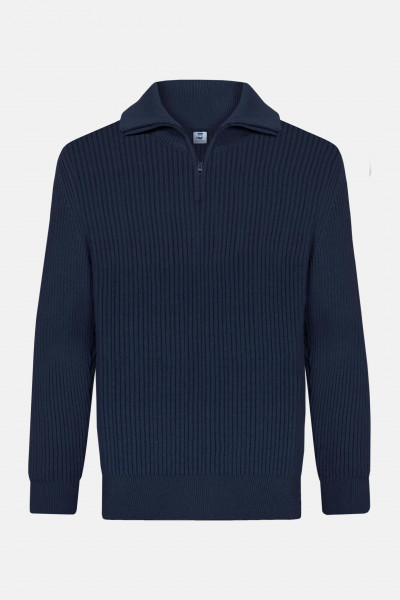 Hanseheld Troyer Baumwolle Blau GOTS Herren Troyer-Pullover Bio Hanseheld Troyer Baumwolle Blau GOTS Herren Troyer-Pullover Bio