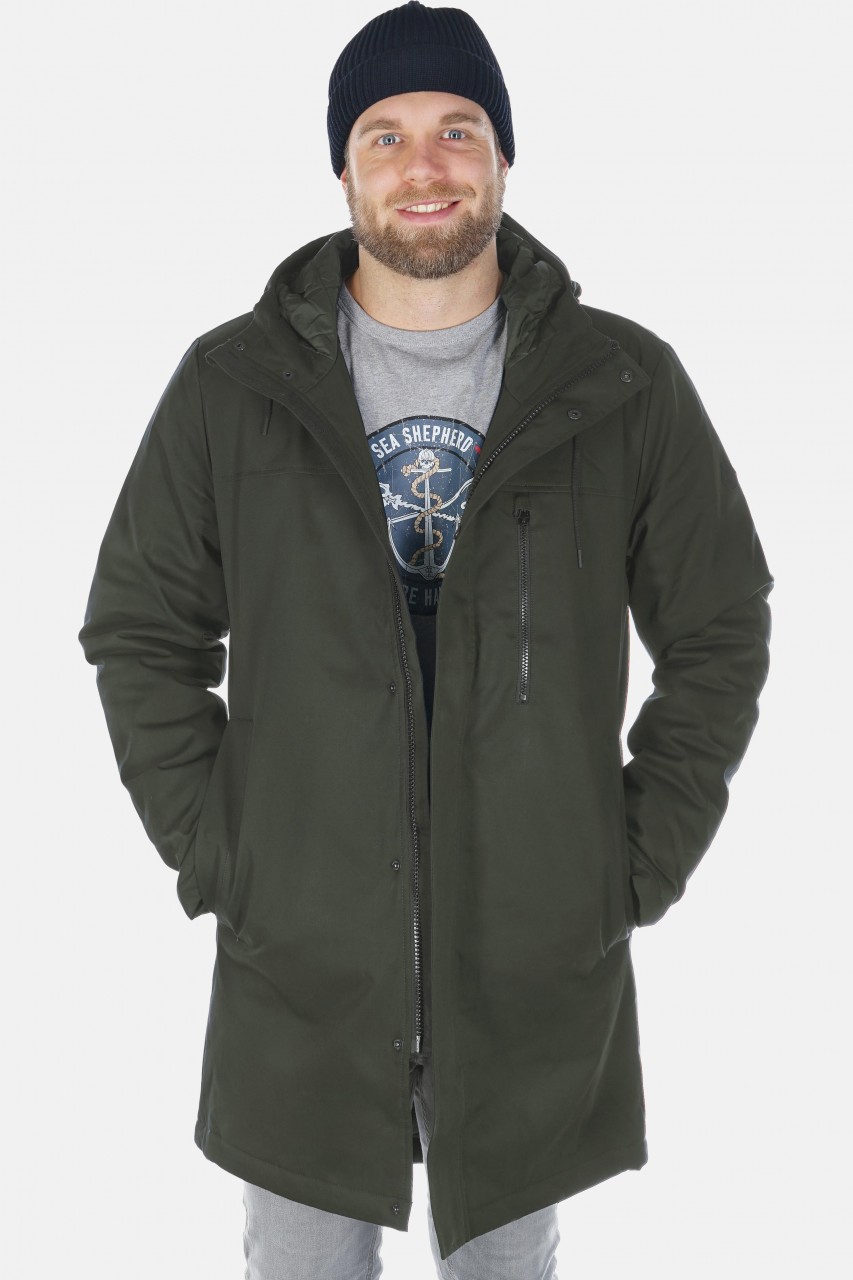 RVLT Revolution Herren Parka Winterjacke Army Oliv 7632
