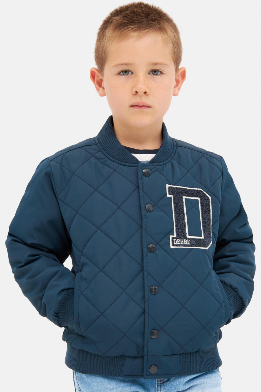 Derbe Quiltby College Kids Jacke Kinder Navy Dunkel Blau Nachhaltig