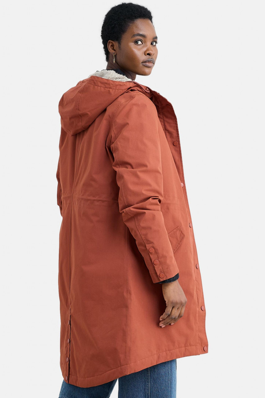 Seasalt Cornwall Regenjacke Plant Hunter Damen Braun Orange Hazel Winterjacke