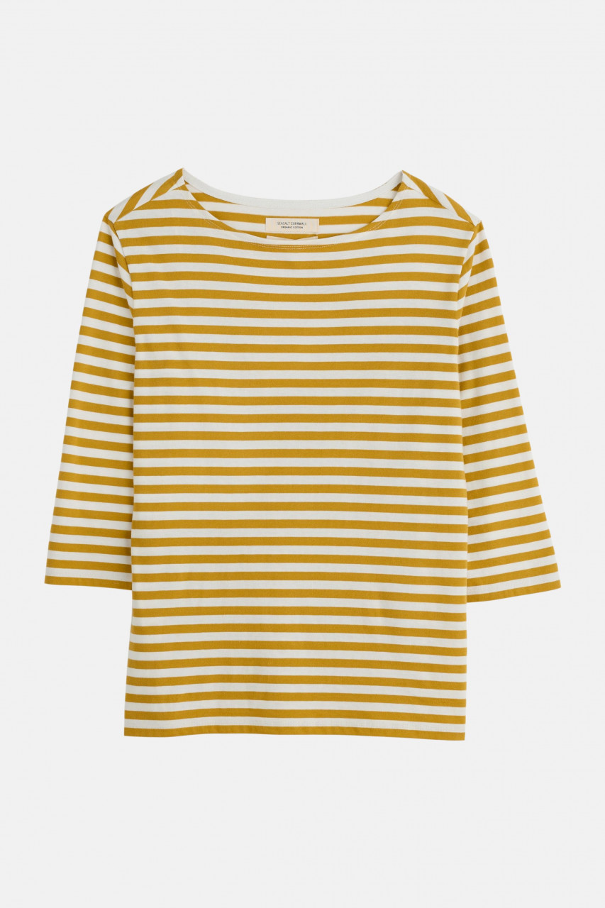 Seasalt Cornwall Streifenshirt Sailor Damen Gelb Weiß GOTS