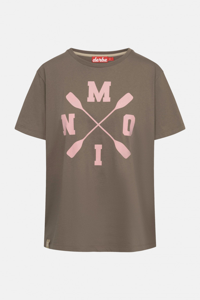 Derbe T-Shirt Moin X Damen Braun Rosa GOTS Organic