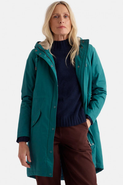 Seasalt Cornwall Regenjacke Plant Hunter Damen Türkis Petrol Winterjacke