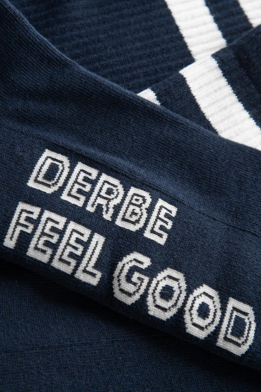 Derbe Feel Good Socken Unisex Blau Weiß